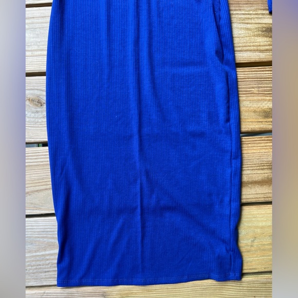 Love J quarter sleeve length medium midi blue bodycon dress - Picture 5 of 9